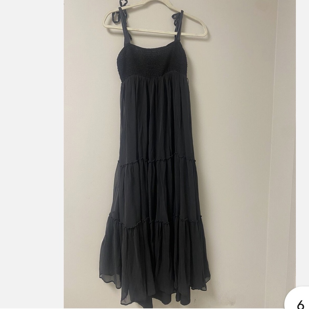 Bebe silk maxi tiered boho dress‎ Sz XS